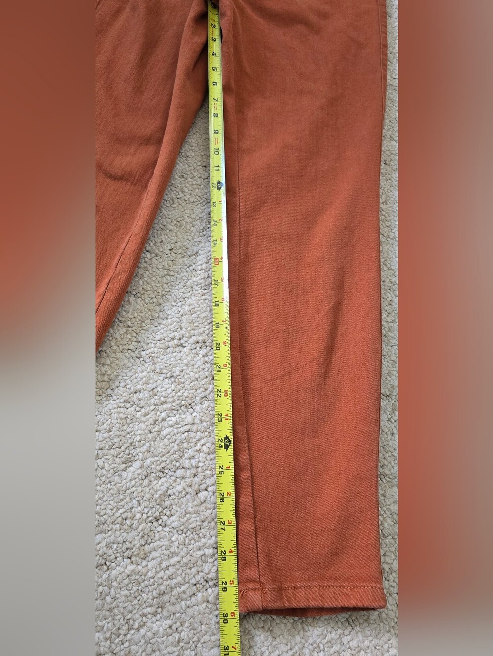 Judy Blue High Waist Double Cuff Jogger Orange Jeans 88911 Size 7/28 - Picture 2 of 8